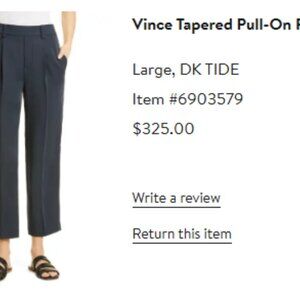 Vince Gray Satin Pull- On Trousers, originally $325